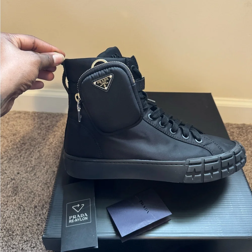 Prada Black High-Top Sneakers - Picture 5 of 11